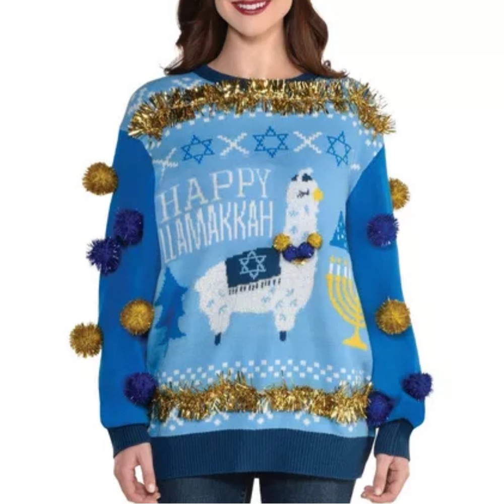 Adult Happy Llamakkah Sweater